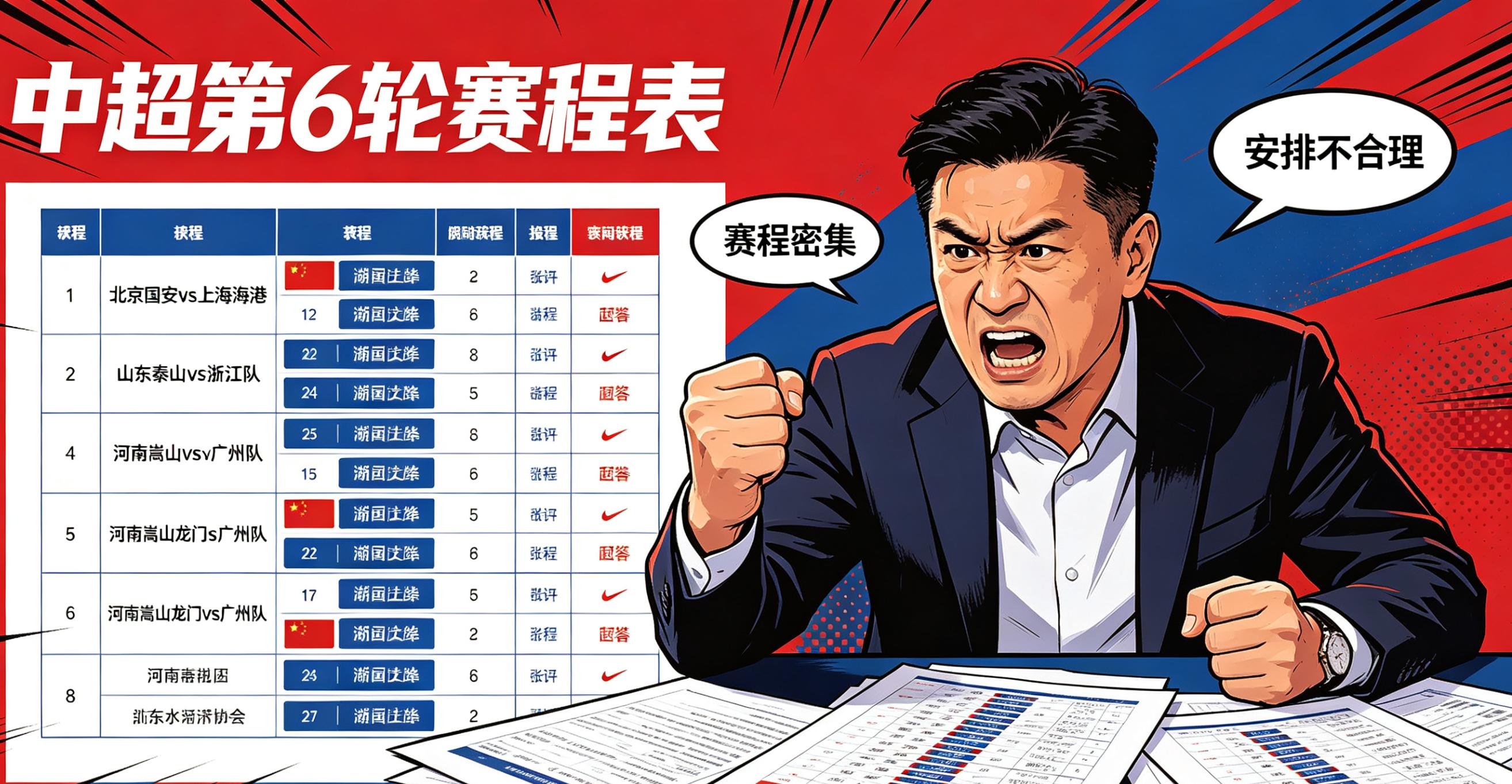 中超第6輪賽程安排不合理 趙震吐槽 中超聯賽賽程調整_亞冠聯賽規則